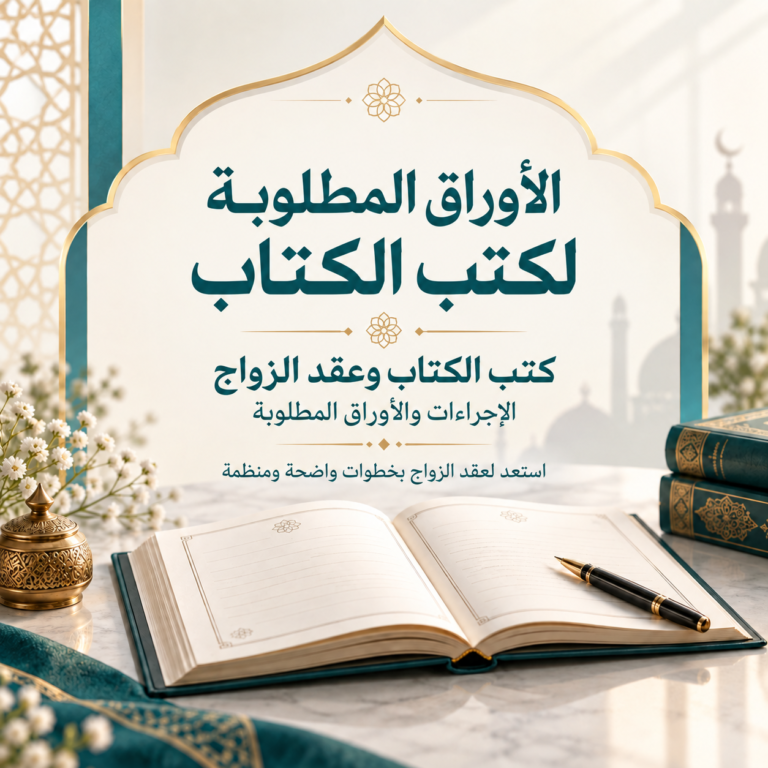الأوراق المطلوبة لكتب الكتاب