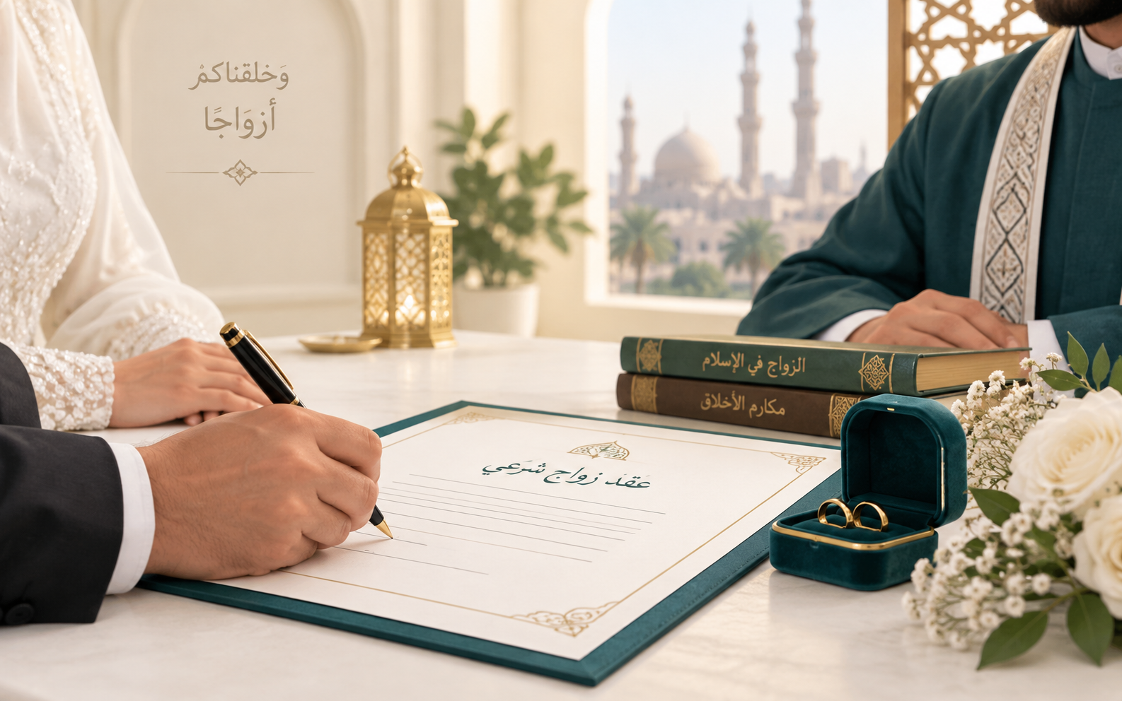 كتب الكتاب وعقد الزواج الشرعي